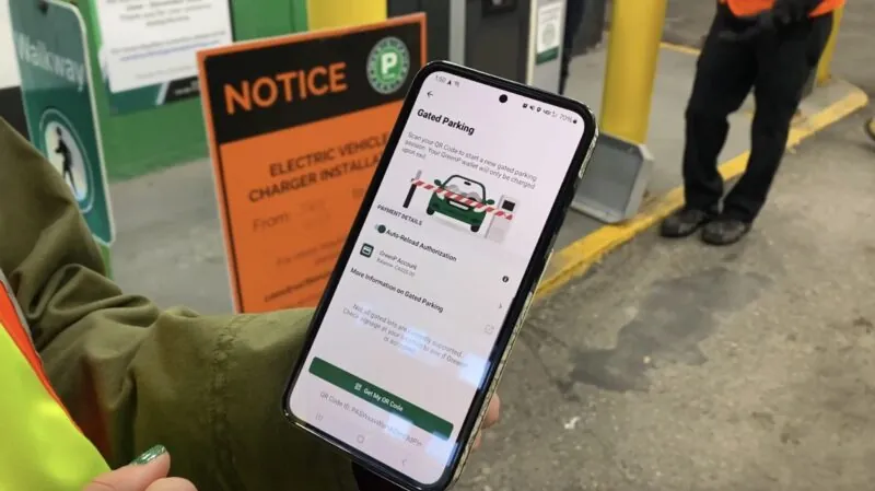 Municipal gated parking checkout